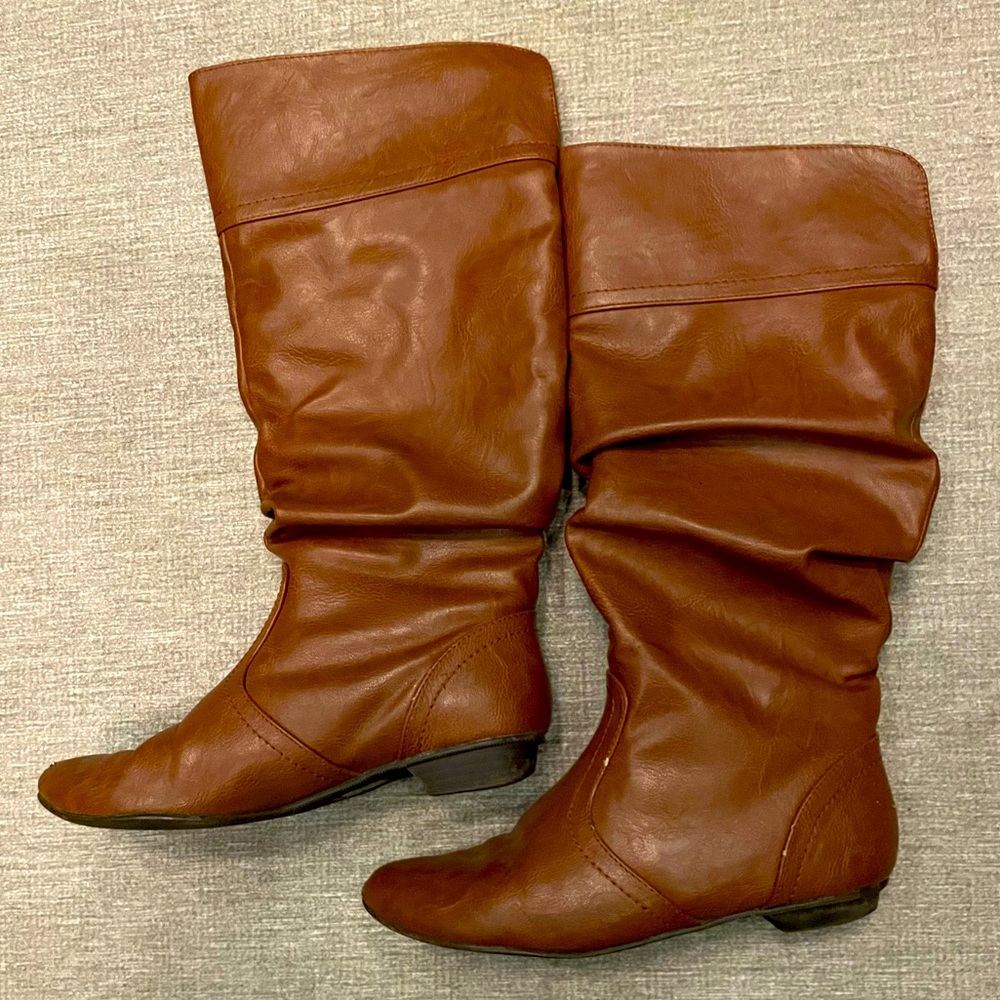 Brown fall boots